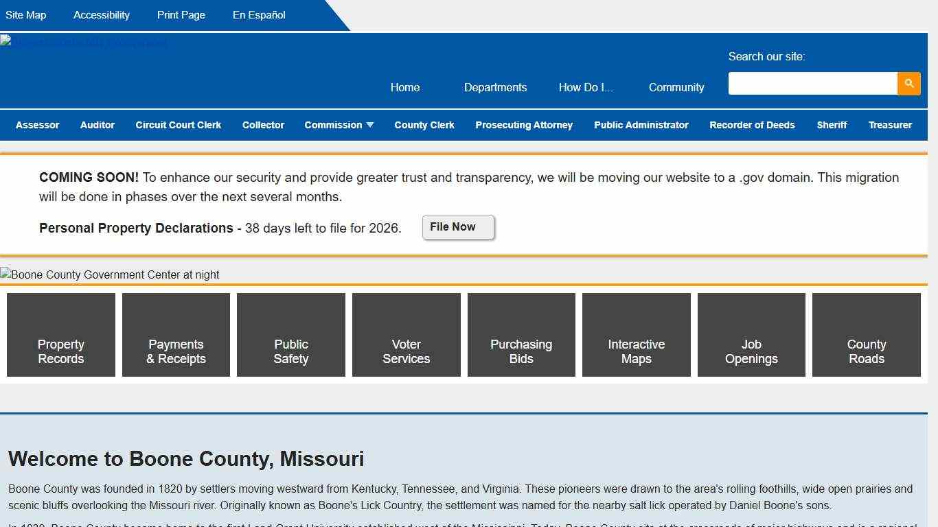 Boone County, Missouri Government